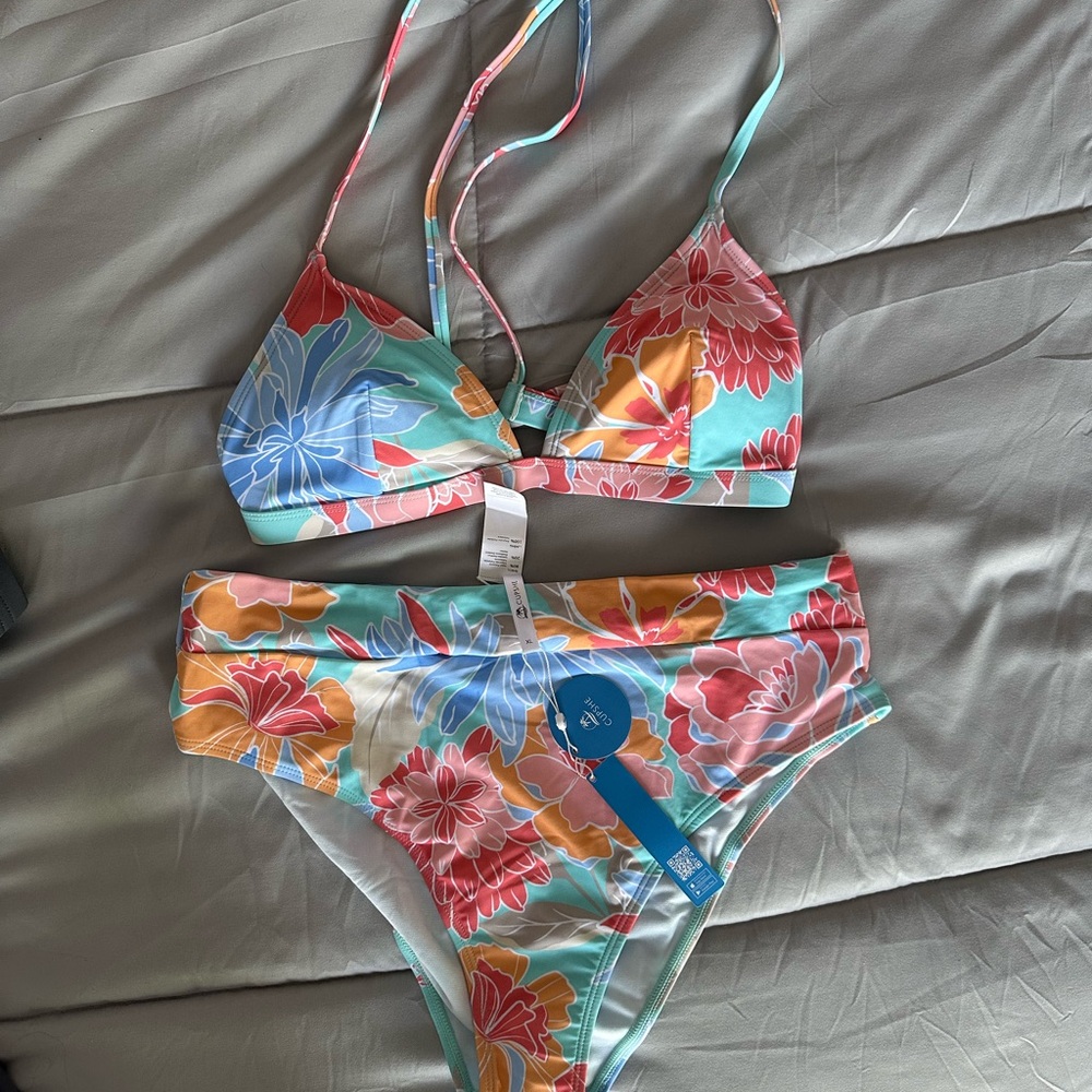 Cupshe Floral Bikini Set - Multicolor